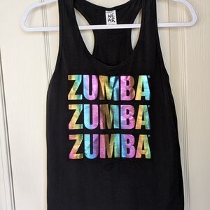 Zumba Black Tank Top with Colorful Logo